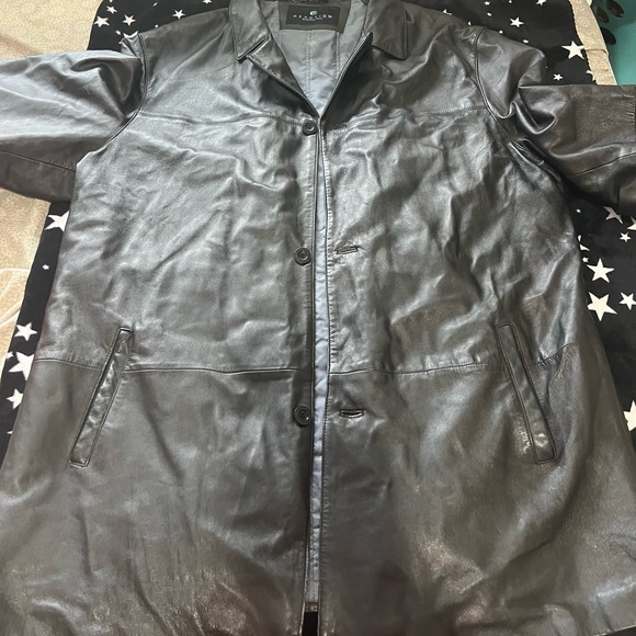 Kenneth Cole Reaction Mens SOFT BLACK Leather Jacket Size 2xl - Picture 5 of 12